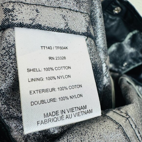 Trina Turk Faux Leather Jacket Womens 4 black slick look hooded coat - Picture 9 of 9